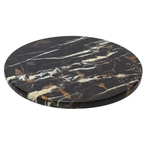 Base giratoria Lazy Susan de mármol y piedra, redonda, blanca, para mesa de comedor - Product Image 6