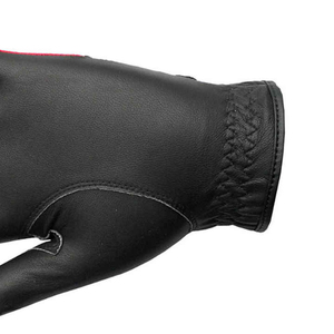 Gants de golf personnalisés rouge et noir Vantrex Industries en cuir Cabretta de qualité supérieure, imprimés, antidérapants, respirants et légers pour hommes et femmes - Product Image 4