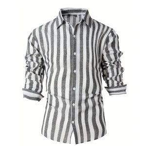 เสื้อเชิ้ตชายแบบติดกระดุม ลายสก็อตคลาสสิก สไตล์ลำลองสำหรับธุรกิจ แขนยาว ขายส่งจากโรงงานโดยตรง - Product Image 1