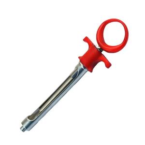 Seringue aspirante légère et réutilisable de 1,8 ml, cartouche en acier inoxydable, anesthésie dentaire, chirurgie, manuelle, poignée en plastique rouge - Product Image 5