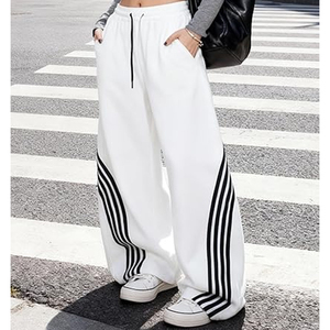 Baggy Pants Men Women Wholesale Loose Fit Streetwear Sweatpants <b>Wide</b> Leg Athletic Joggers Custom Logo Embroidery Supplier - Product Image 4