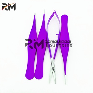 Pince à épiler pour sourcils RMI Purple Powder Color et Silver Pointed Tip, en acier inoxydable, durable, style moderne - Product Image 4