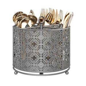 Portacucharas de acero inoxidable con dos compartimentos hecho de metal de acero inoxidable - Product Image 2