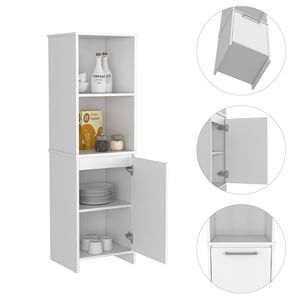Armadio Dispensa Bianco Forester con 1 Ripiano per Organizzazione Cucina - Product Image 3