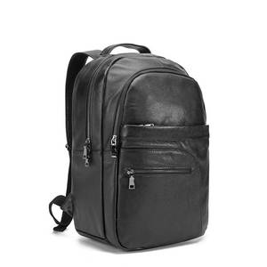 Sac à dos en cuir imperméable toutes saisons, antivol, vintage, pour ordinateur portable, sac en cuir véritable LBP-0334 - Product Image 3