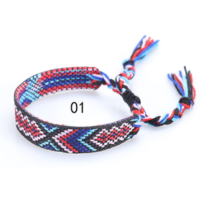 Pulsera de la Amistad Tejida Estilo Nepal para Niños y Niñas, Ajustable, Hecha a Mano, con Bordado de Algodón - Product Image 4