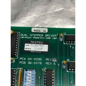 การ์ด PCB ไดรเวอร์สเต็ปเปอร์คู่ Prometrix 54-0095 - อุปกรณ์และอะไหล่เซมิคอนดักเตอร์ระดับโลกที่เชื่อถือได้ - Product Image 4