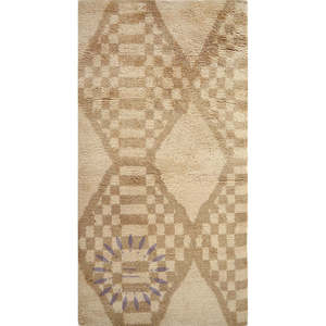 Tapis d'artiste fait à la main moderne laine fourrure matériel tapis ensembles Vintage Beni Ourain tapis persan 4x6 motif 3D chambre salon - Product Image 5
