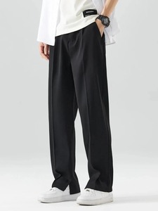 Pantalon droit formel à la mode européen-américain pour hommes, marque de haute qualité, coupe ample, pantalon Bellini, couleur kaki, chino extensible - Product Image 6