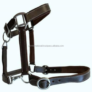 Vente en gros fabricant de licou stable tressé pour chevaux en cuir teint au tambour de qualité supérieure avec équipement pour chevaux cousu fantaisie - Product Image 5