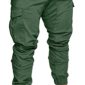 Pantalon slim multipoches pour homme avec cordon de serrage et taille élastique, idéal pour le printemps, l'automne et les tenues décontractées en extérieur - Product Image 6