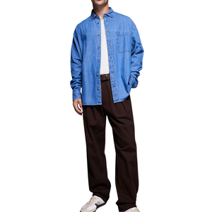 เสื้อเชิ้ตเดนิมผู้ชาย ผ้าเดนิมเนื้อนุ่มสบาย ขายส่ง ปรับแต่งได้ ผ้าฝ้าย - Product Image 3