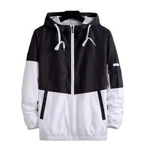 Men's Hooded Waterproof Reversible <b>Quilted</b> <b>Jacket</b> Canvas Fabric Thick Winter Casual Zipper Closure Color Blocking <b>Pattern</b> - Product Image 3