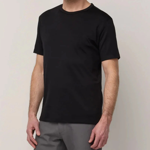 T-shirt à col rond en laine mérinos pour homme, t-shirt ajusté à manches courtes pour homme, t-shirt d'été pour homme - Product Image 4