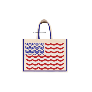 Sacs fourre-tout personnalisés en bambou fait main avec poignée ouverte, motif étoile du 4 juillet, perles de qualité durable, couleurs personnalisées pour femmes - Product Image 4