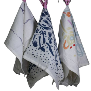 Meilleures ventes : Essuie-tout de cuisine 100 % coton écologique, séchage rapide, doux, élégant, réutilisable, imprimé floral, logo personnalisé, jetable - Product Image 5