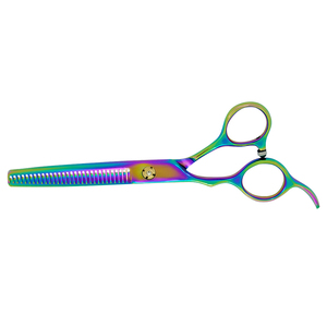 Ciseaux de coiffure Cobalt à dents 32 en acier inoxydable pour effilage des cheveux, usage manuel, pour salons de beauté et usage domestique, finition plasma - Product Image 1