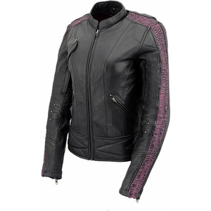 Veste en cuir embossé pour femmes SAMROZ SPORTS - Product Image 2