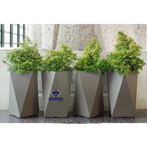 2026 Traditional Indoor/Outdoor PE Coated FRP Floor Planters Indian Style Inspired Flower Pots Home Decor Hotels Offices - Product Image 4