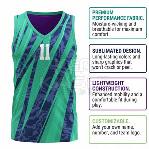 Collection de maillots de basket pour équipes de fournisseurs : Maillot sans manches respirant et anti-humidité en polyester à col en V pour joueurs - Product Image 4
