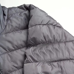 Daizen Star Unisex Hooded Puffer Jacket Zipper Closure Winter Casual Windproof Cotton Filled Solid Color Front Logo High Street - Product Image 3