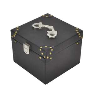 Decorative Leather Box With Silver Horse Bit Handle Luxury Custom Boxes & <b>Bins</b> Latest Arrival - Product Image 1