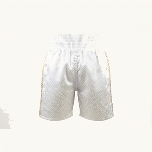 Shorts de boxe Muay Thai pour hommes, motif lion jaune, impression par transfert thermique, 100% polyester extensible, coupe régulière, vêtements d'arts martiaux - Product Image 4