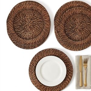 Platos de ratán ecológicos, manteles individuales de mimbre y bambú para decoración del hogar, cocina y decoración de mesas para bodas. - Product Image 4