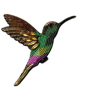 Épinglette Colibris Perlée 3D en Forme d'Oiseau, Épingle de Sûreté Décorative, Souvenir de Luxe - Product Image 5