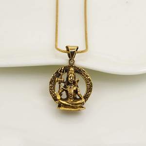 Colgante de Dios Hindú Chapado en Oro, Amuleto Religioso de Latón, Joyería de Moda Unisex, Colgantes Temáticos - Product Image 1