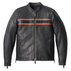 Harley MEN`S VICTORY LANE II LEATHER <b>JACKET</b> - BLACK - Product Image 2