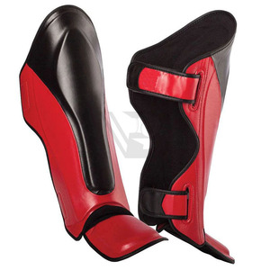 Protège-tibias en cuir professionnels sur mesure de haute qualité pour Muay Thai et Kickboxing, fabriqués en usine - Product Image 3