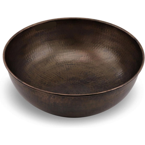Cuenco de Cobre Puro Martillado Artesanal Moderno para Pedicura, Elegante Cuenco Decorativo de Metal para Servir, Respaldo Ajustable para Masajes - Product Image 4