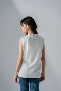 Camiseta Deportiva de Tirantes para Mujer, de Secado Rápido, Ajustada, Tejido Jersey, Ecológica, Transpirable y Antiencogimiento, OEM - Product Image 4