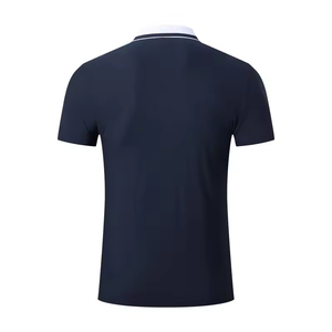 Camiseta Deportiva de Manga Corta para Hombre, Cuello Alto, Secado Rápido, Transpirable, Color Sólido, Informal, Tejida, 100% Diseño Moderno - Product Image 4