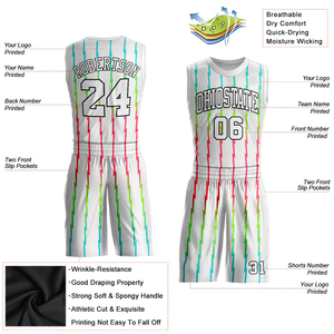Maillots de basket sans manches à impression numérique, grande taille, respirants et antibactériens pour équipes de basket - Product Image 4