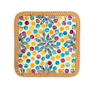 Mantel de Ratán de Alto Brillo, Tejido Artesanal, para una Experiencia Gastronómica de Lujo en Penthouse - Product Image 2