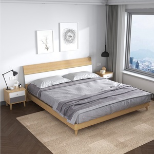 Muebles de dormitorio de Hotel, marco de cama de Material de madera HDF moderno, tamaño King, varios tamaños y colores - Product Image 6