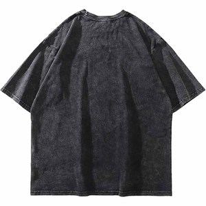 High Quality Acid Washed T Shirts Men Summer 230 GSM Oversized Blank Custom Graphic Vintage Tee 100% Cotton <b>Tshirt</b> - Product Image 2