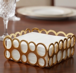 Porta Servilletas de Metal Dorado, Diseño Moderno, Perfecto para el Hogar, Cocina, Organizador Esencial, Decoración y Uso en Hoteles - Product Image 6
