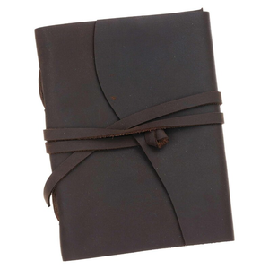 Carnet à spirale en cuir véritable avec couverture rigide, sangle de fermeture, fait main, sans acide, pages vierges, journal de voyage minimaliste, cadeau rustique pour l'écriture - Product Image 2