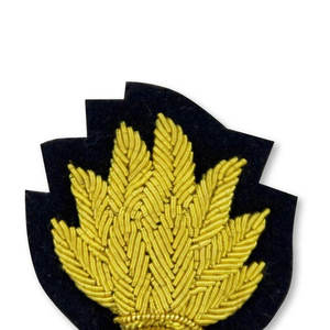 Patch de blazer couronne en perles de silicone dorées, fait main sur mesure, badges en fil métallique, couronne en velours noir, écusson - Product Image 3