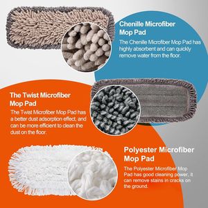 Multifunctional Dust <b>Mop</b> for Hardwood and Marble 55-inch Extendable Handle with 3 Washable Pads for Floor <b>Cleaning</b> - Product Image 2
