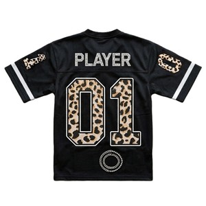 เสื้อฟุตบอลอเมริกันตาข่ายขนาดใหญ่พิเศษ สกรีนโลโก้เองได้ เสื้อฟุตบอลสตรีทแวร์ พิมพ์หมายเลขแบรนด์ส่วนตัว ชุดทีม - Product Image 4