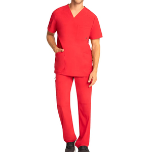 Custom Breathable Hospital Uniform <b>Doctor</b> Medical Scrub <b>Sets</b> for Nursing Scrubs Two Piece for Material Needle Detection Unisex - Product Image 4