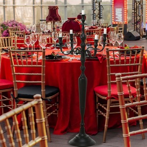 Candélabre en métal élégant à cinq bras de qualité supérieure pour centre de table et réceptions - Product Image 3
