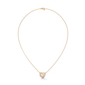 สร้อยคอจี้เพชรโรสโกลด์สุดหรู ประดับเพชรเม็ดใหญ่จากแล็บโกรว์ เครื่องประดับชั้นดีสำหรับผู้หญิง สไตล์หรูหราสำหรับใช้ในชีวิตประจำวัน - Product Image 3