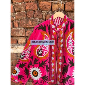 Wholesale <b>Velvet</b> Suzani Embroidered <b>Jacket</b> Coat Boho Chic <b>Jacket</b> Short Casual Handmade <b>Jacket</b> With Inside Cotton Lining - Product Image 4