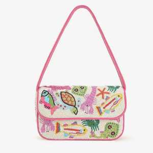 กระเป๋าถือแฟชั่นผู้หญิงแบบใหม่ประดับลูกปัด ทำมือ ราคาส่งออก กระเป๋าสะพายไหล่ - Product Image 1