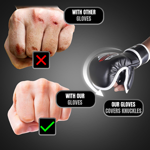 Guantes de Entrenamiento de MMA de Cuero Personalizados BLAZE FIGHT GEAR, Cierre de Gancho y Bucle, Transpirables, Compatibles con Pantalla Táctil, para Uso Adulto - Product Image 4